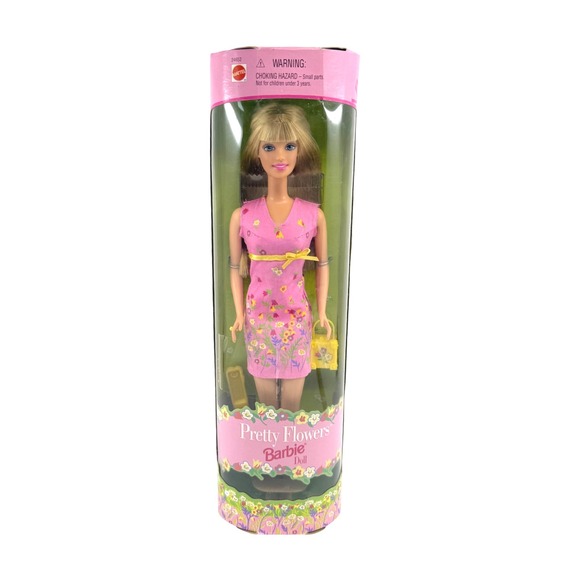 Pretty Flowers Barbie Doll Vintage 1999 Mattel NRFB Blonde Hair Fashion 24652 - Picture 1 of 8